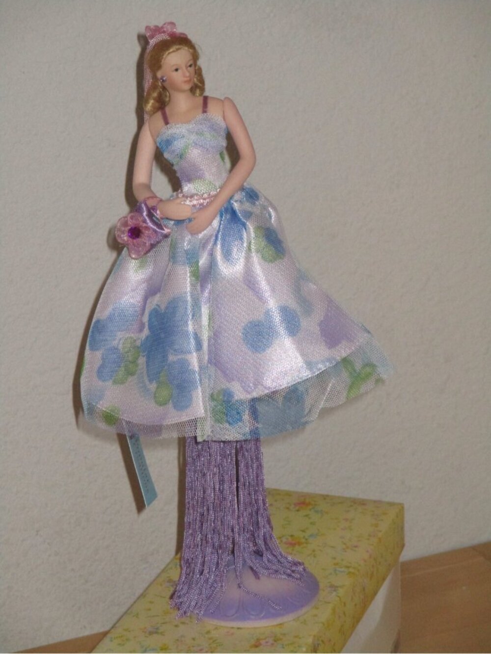 Popular Creations Garden Party Krista Flowered Tassel Doll Porcelain New in Box